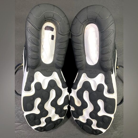 Nike Air Max 270 React Sneakers Black Gold Shoe Size 8 Womens or Youth 6.5 - Picture 10 of 11